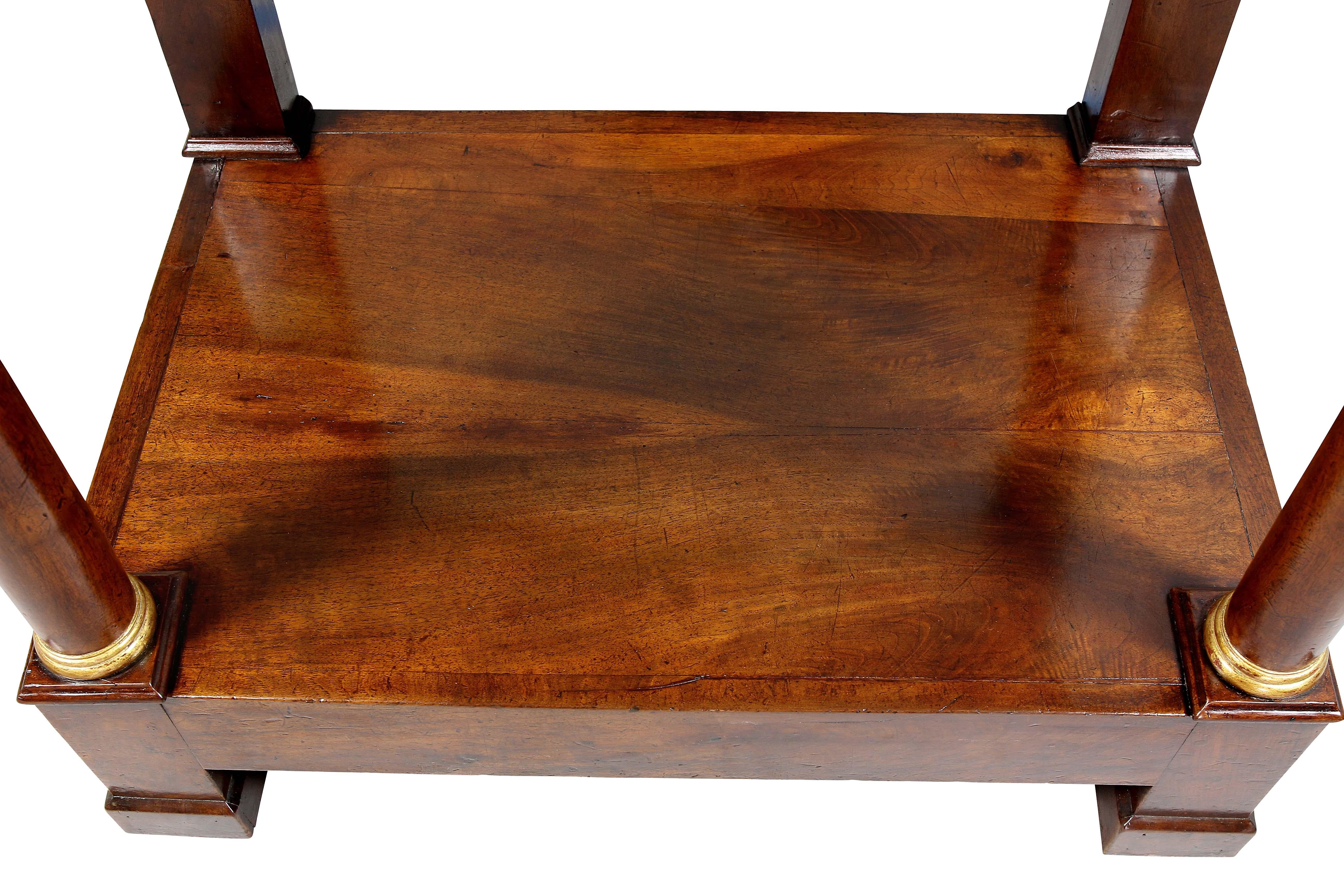 19th Century French Empire Mahogany Console Table For Sale