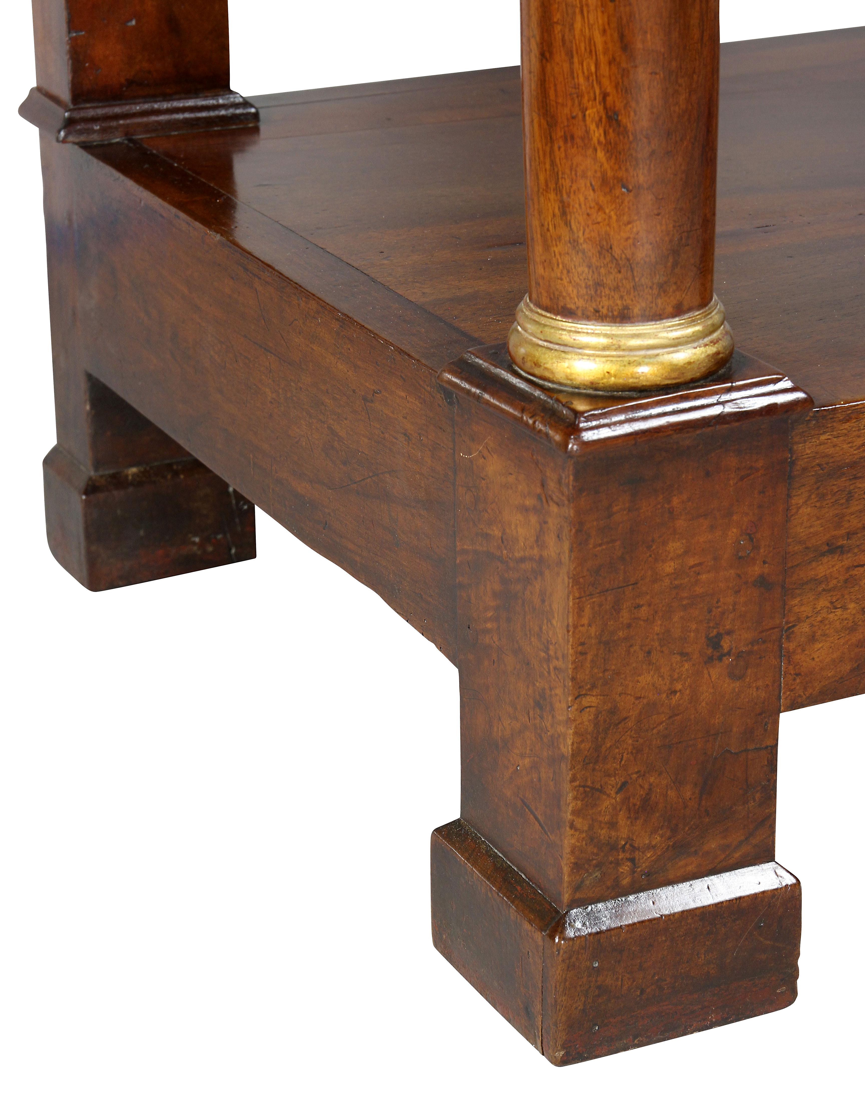 French Empire Mahogany Console Table For Sale 3