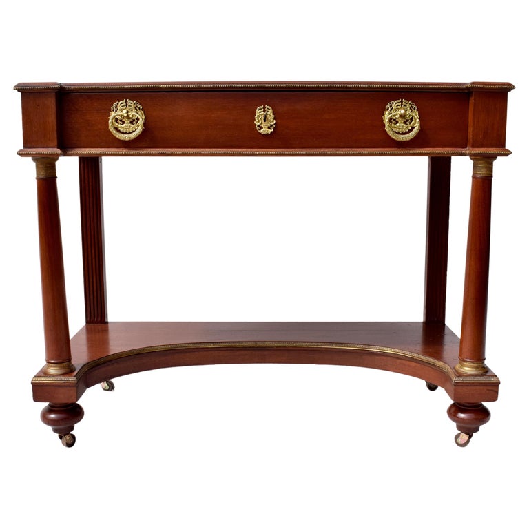 French Empire Mahogany Console Table For Sale at 1stDibs