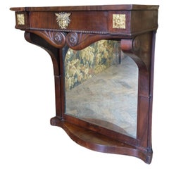 Antique French Empire Mahogany Console Table