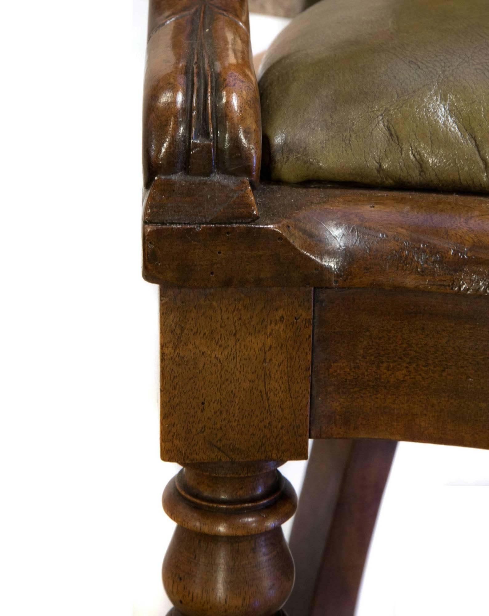 French Empire Mahogany Desk Chair, circa 1840 For Sale 3