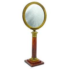 Miroir de table de coiffeuse Empire français en acajou