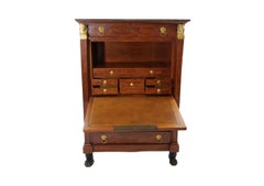 French Empire Mahogany Drop Front Secretary "Secrétaire à Abattant"