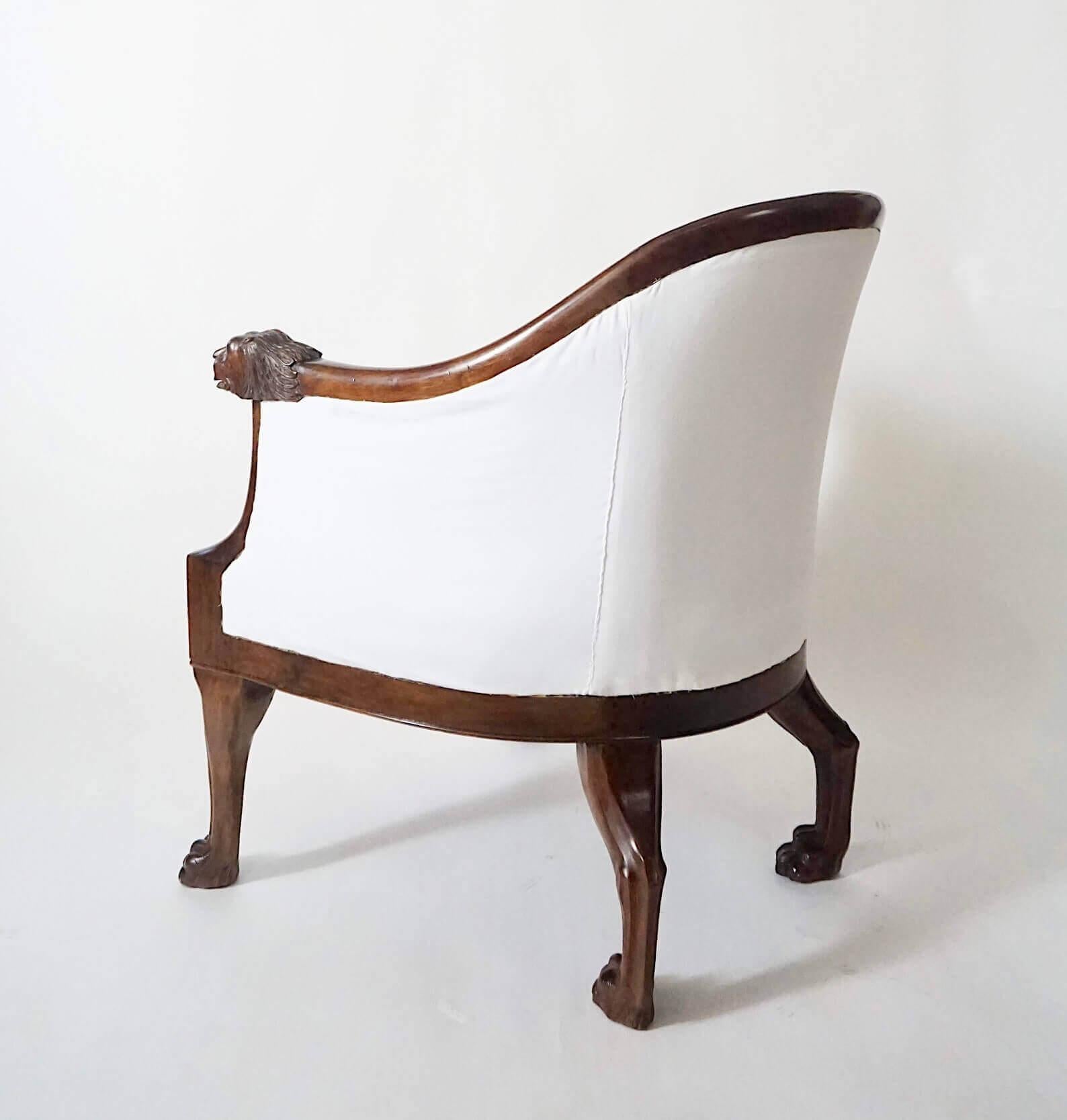 French Empire Mahogany 'Egyptian' Bergère Attributed to Desmalter, circa 1805 For Sale 3