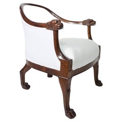 French Empire Mahogany 
Egyptian
 Bergère Attributed to Desmalter, circa 1805