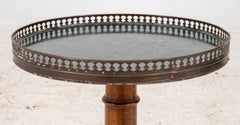 French Empire Mahogany Green Marble Gueridon Table