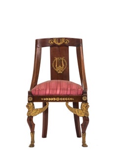 French Empire Mahogany Side Chair