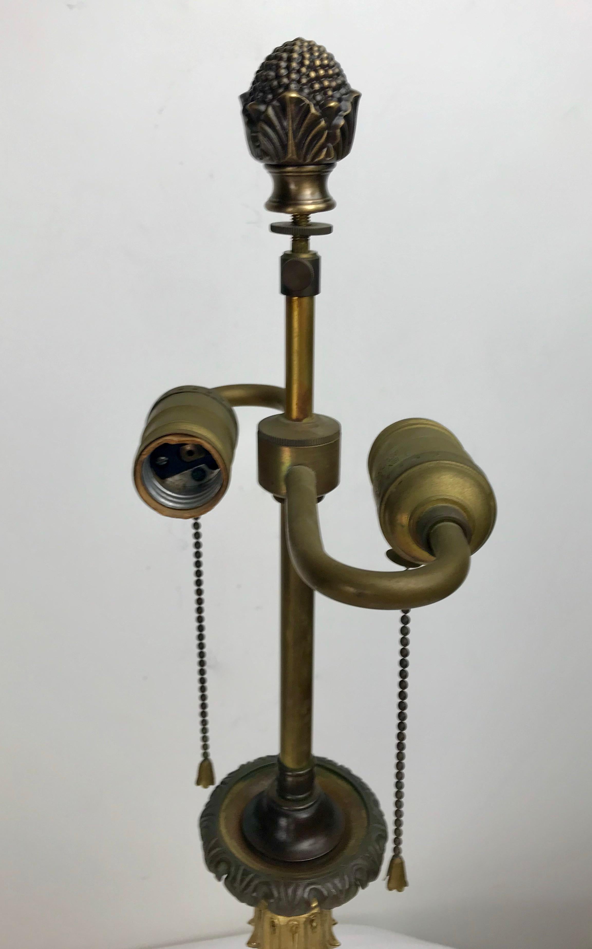 Lampada Impero Francese in marmo e bronzo in vendita 1