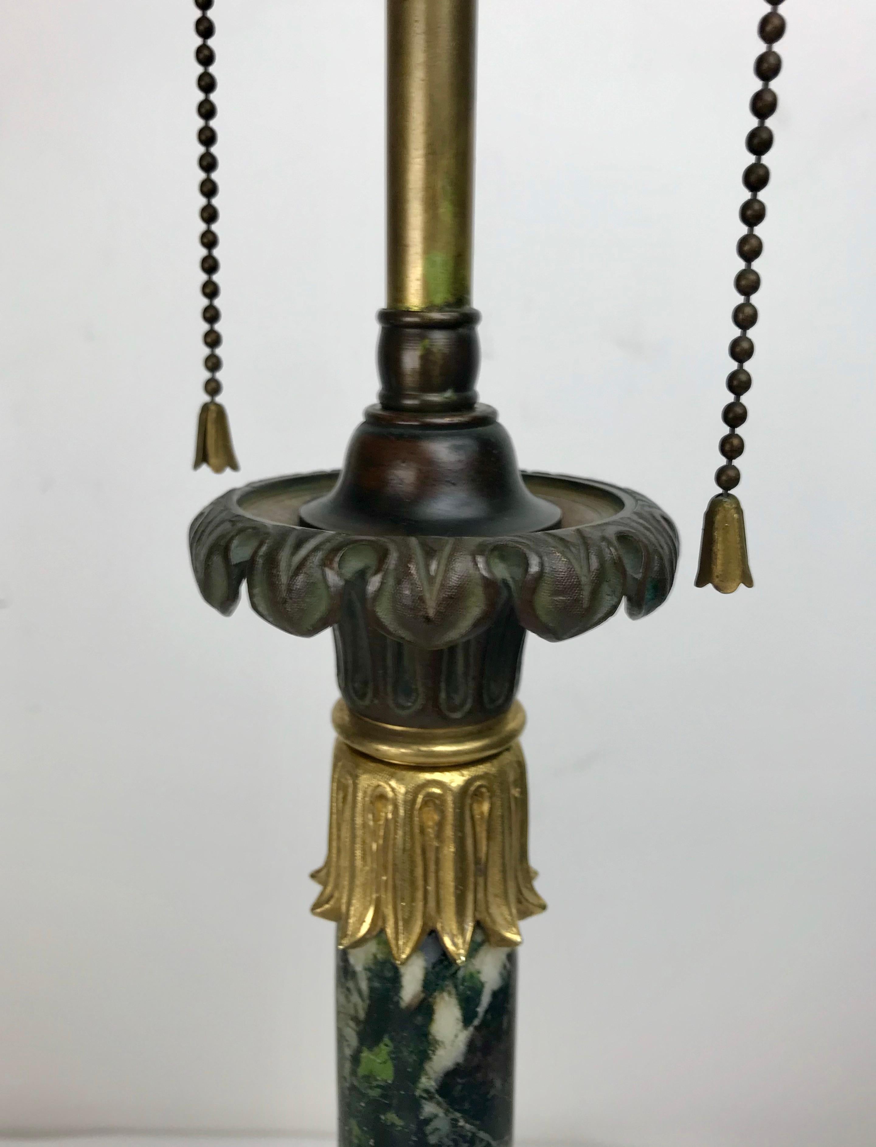 Lampada Impero Francese in marmo e bronzo in vendita 2