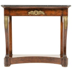 French Empire Marble-Top Console