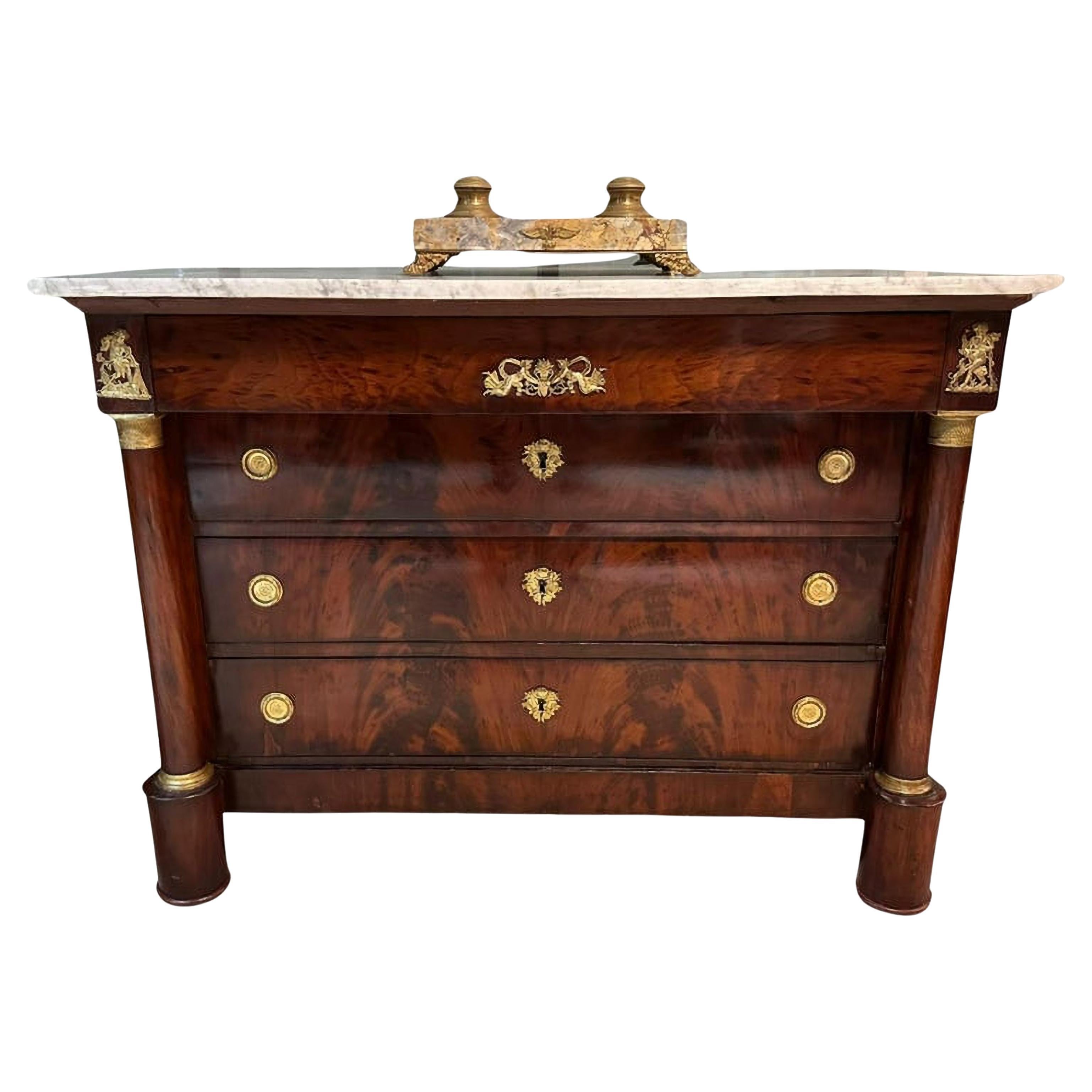 French Empire Napoleon III Commode, 19th Century