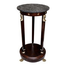 French Empire Napoleonic Period Marble Top Side Table, circa 1820