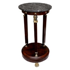 French Empire Napoleonic Period Marble Top Side Table, circa 1820