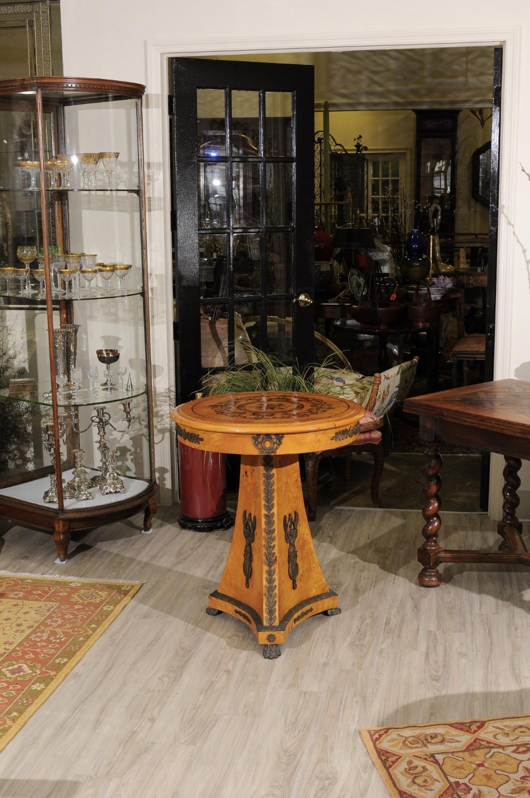French Empire Occasional Table In Good Condition For Sale In Chamblee, GA