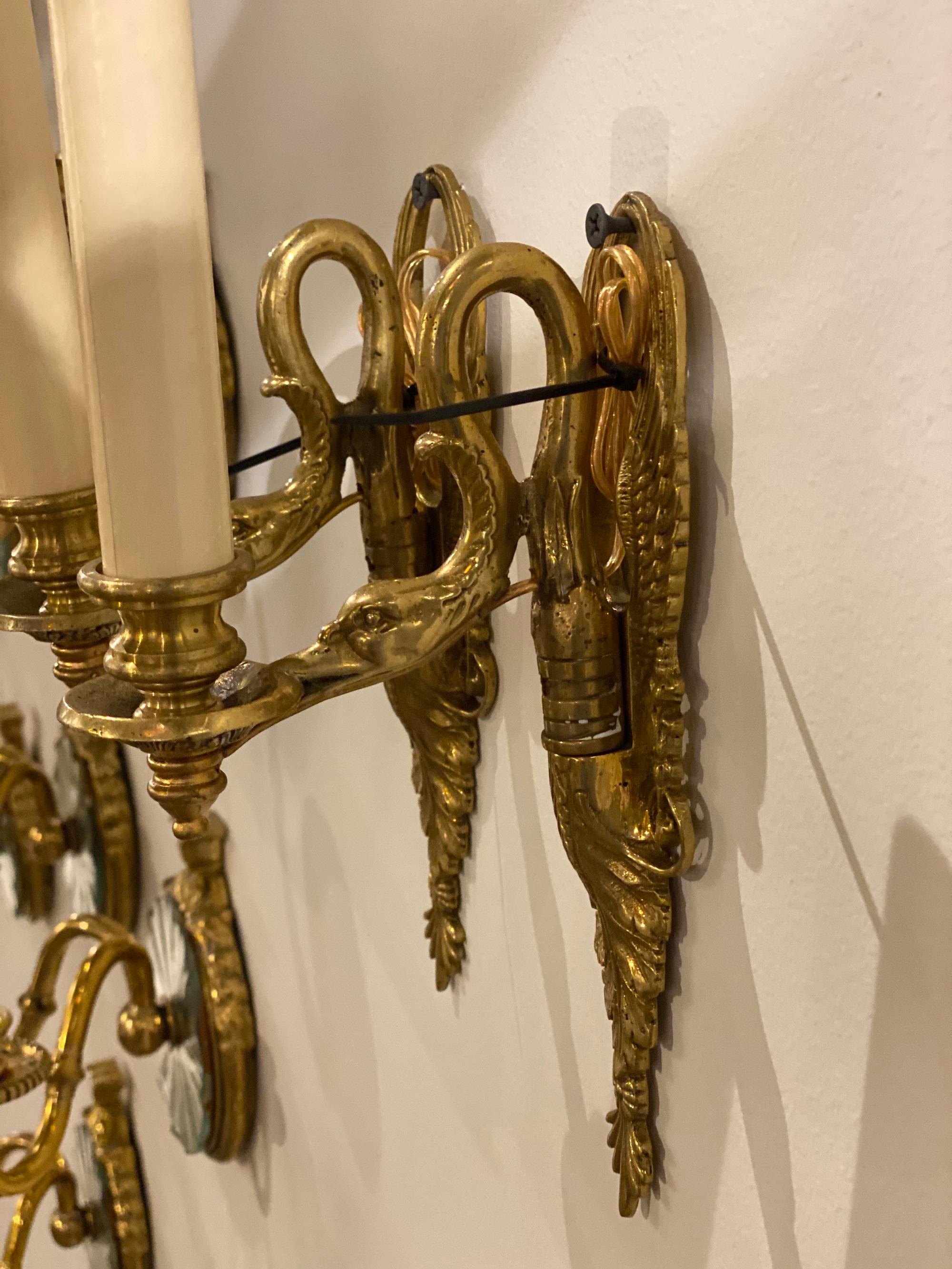 20th Century French Empire One Light Sconces