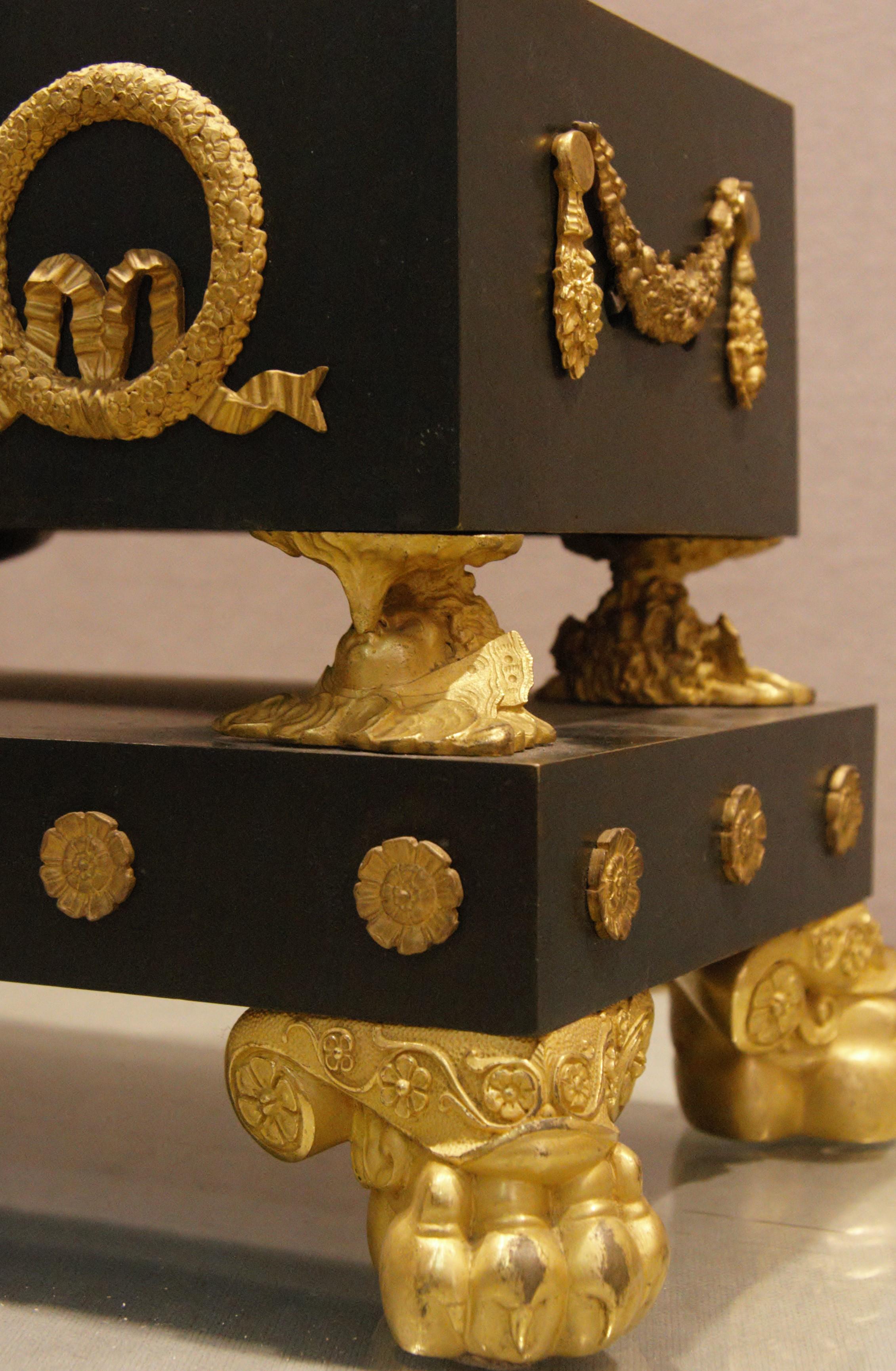 French Empire Ormolu and Bronze Sculptural 