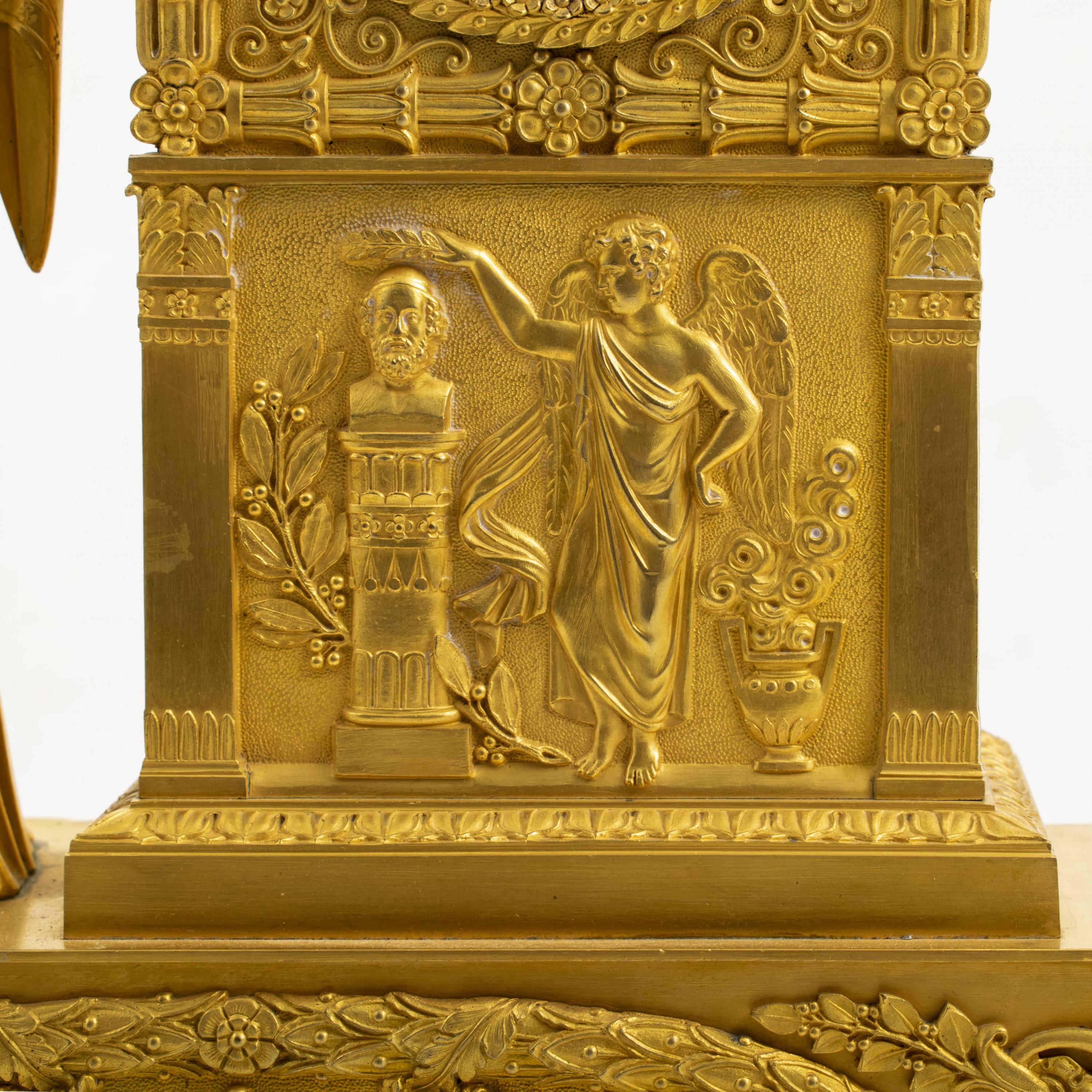 French Empire Ormolu Clock 1