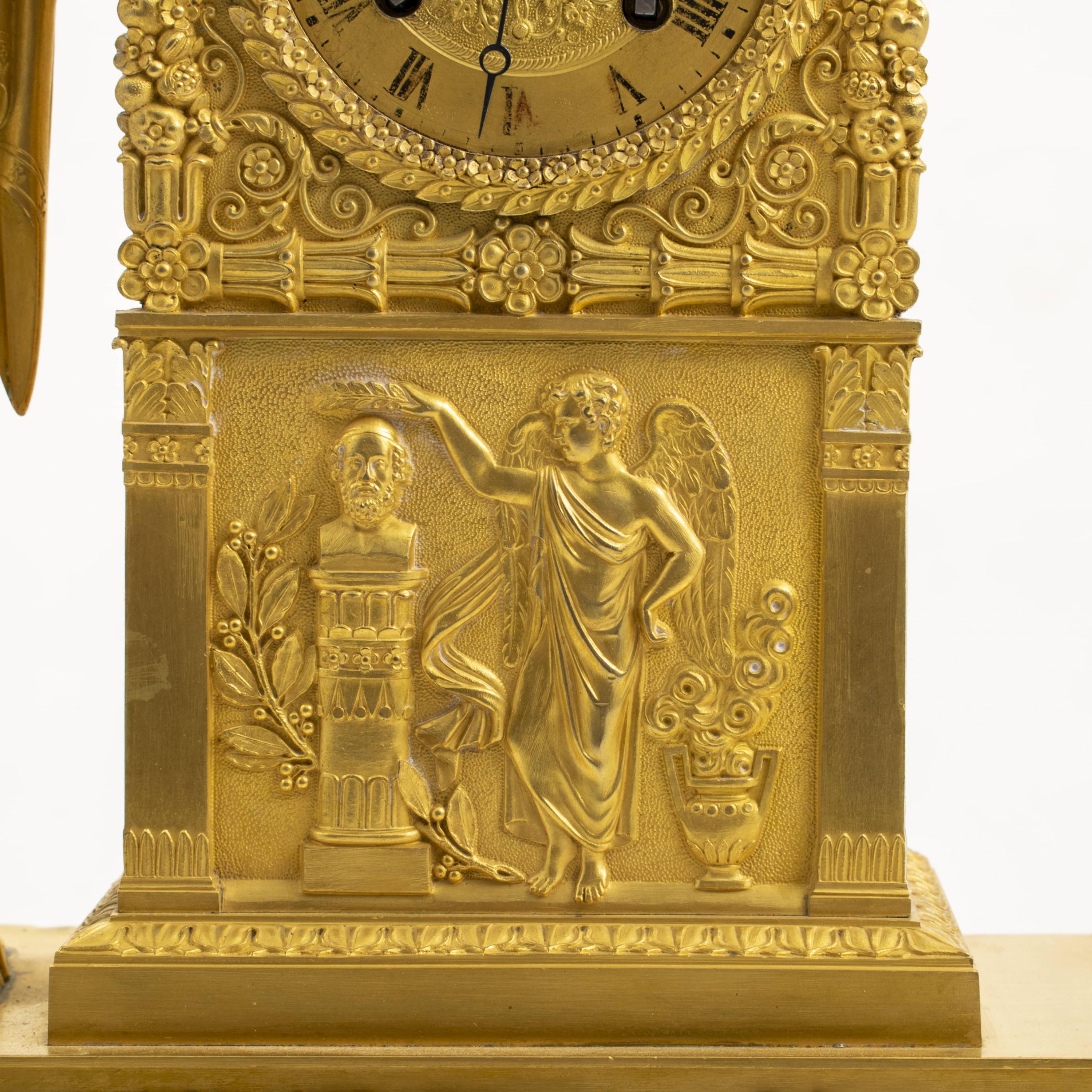 French Empire Ormolu Clock 2