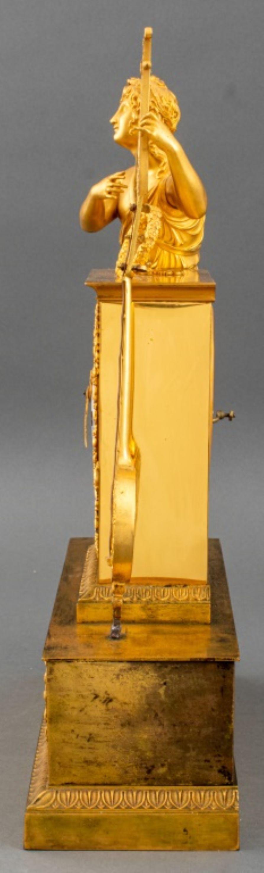 French Empire Ormolu Mantel Clock, ca. 1820 5