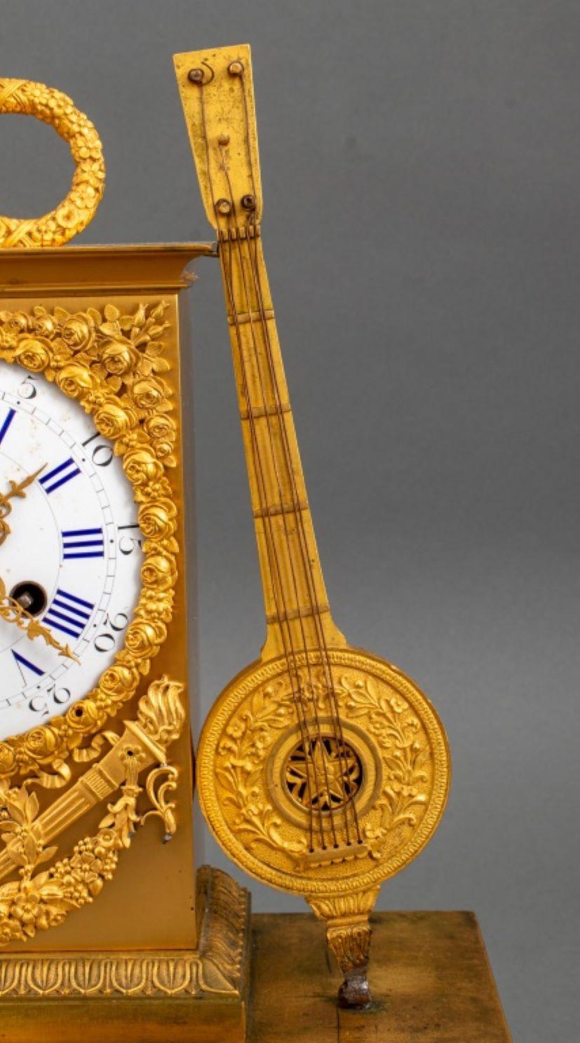 French Empire Ormolu Mantel Clock, ca. 1820 3
