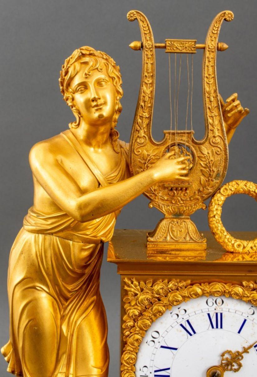 French Empire Ormolu Mantel Clock, ca. 1820 4