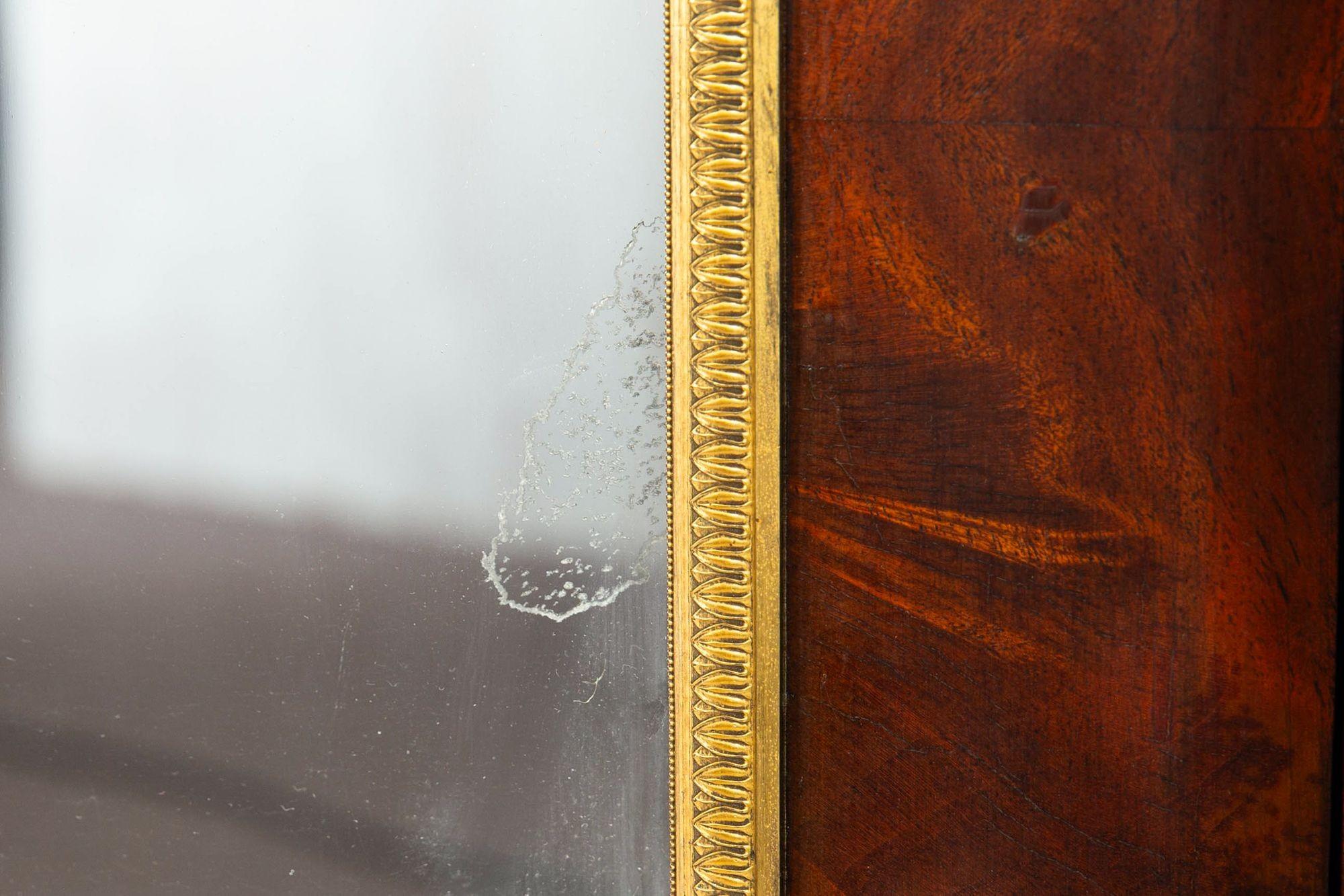 French Empire Ormolu-Mounted Mahogany Armoire Wardrobe ca. 1820-40 For Sale 9