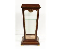 French Empire Ormolu-Mounted Vitrine Cabinet Pedestal, Circa 1840