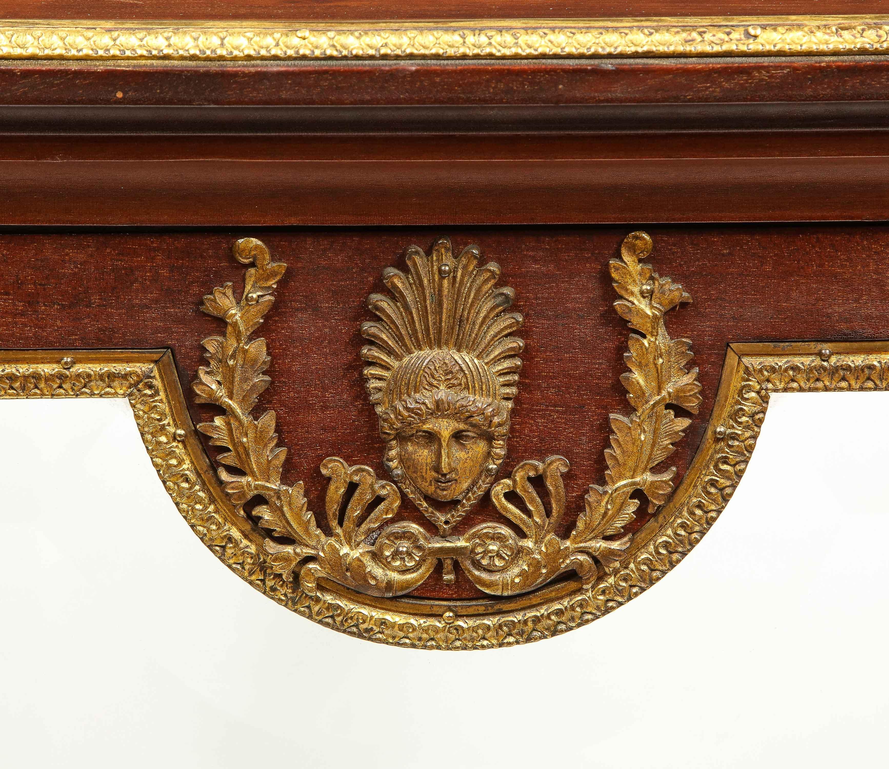 French Empire Ormolu-Mounted Vitrine Cabinet Pedestal, Circa 1840 For Sale 2