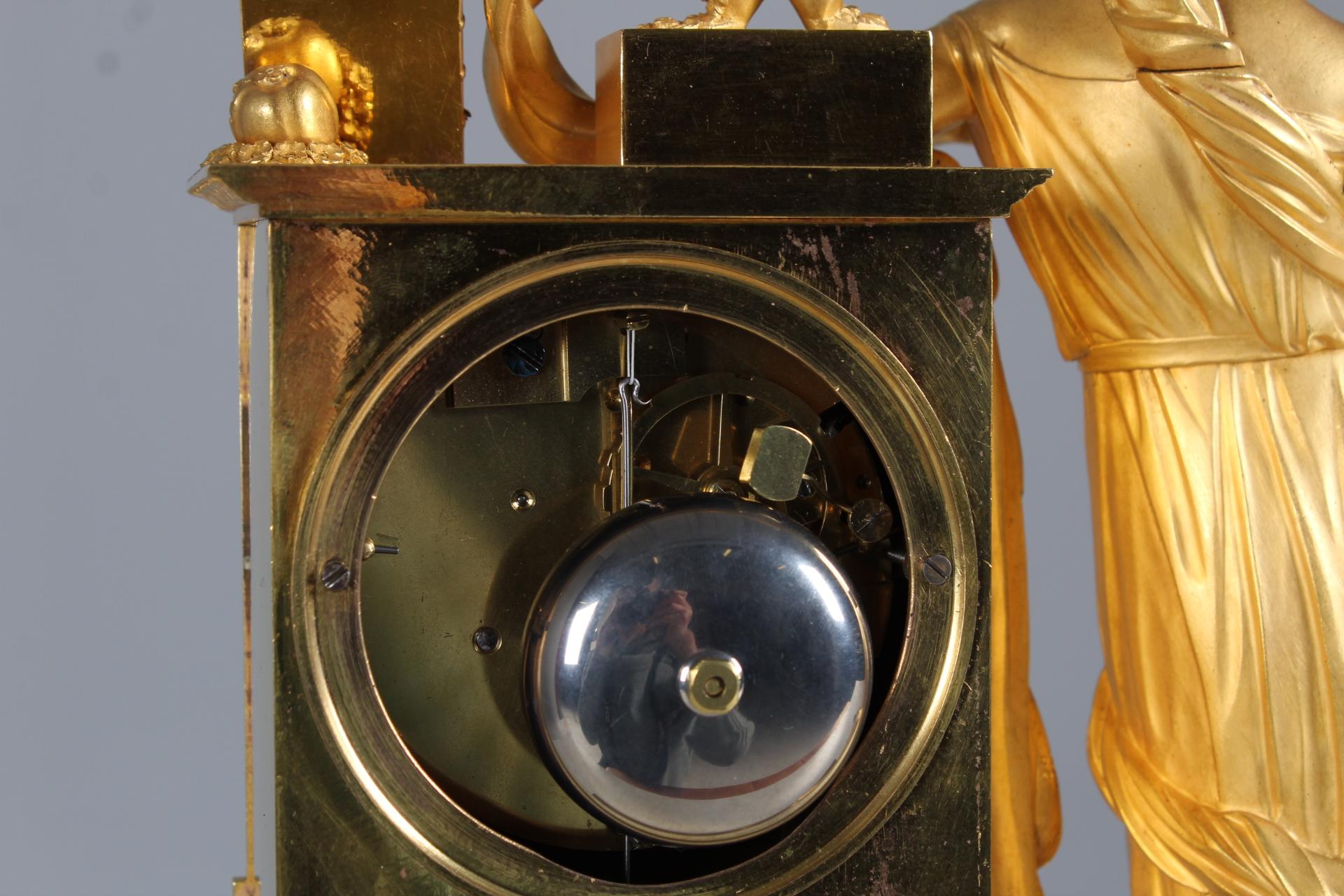 French Empire Ormulu Bronze Mantel Clock, Lepaute, Thomire, Paris, circa 1815 For Sale 12