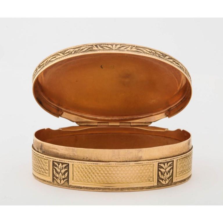 French Empire Oval Gold Snuff Box by H.A. Adam, Paris, circa 1820 12