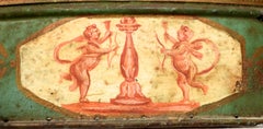 French Empire Painted Tole Eight Light Chandelier, 19th Century