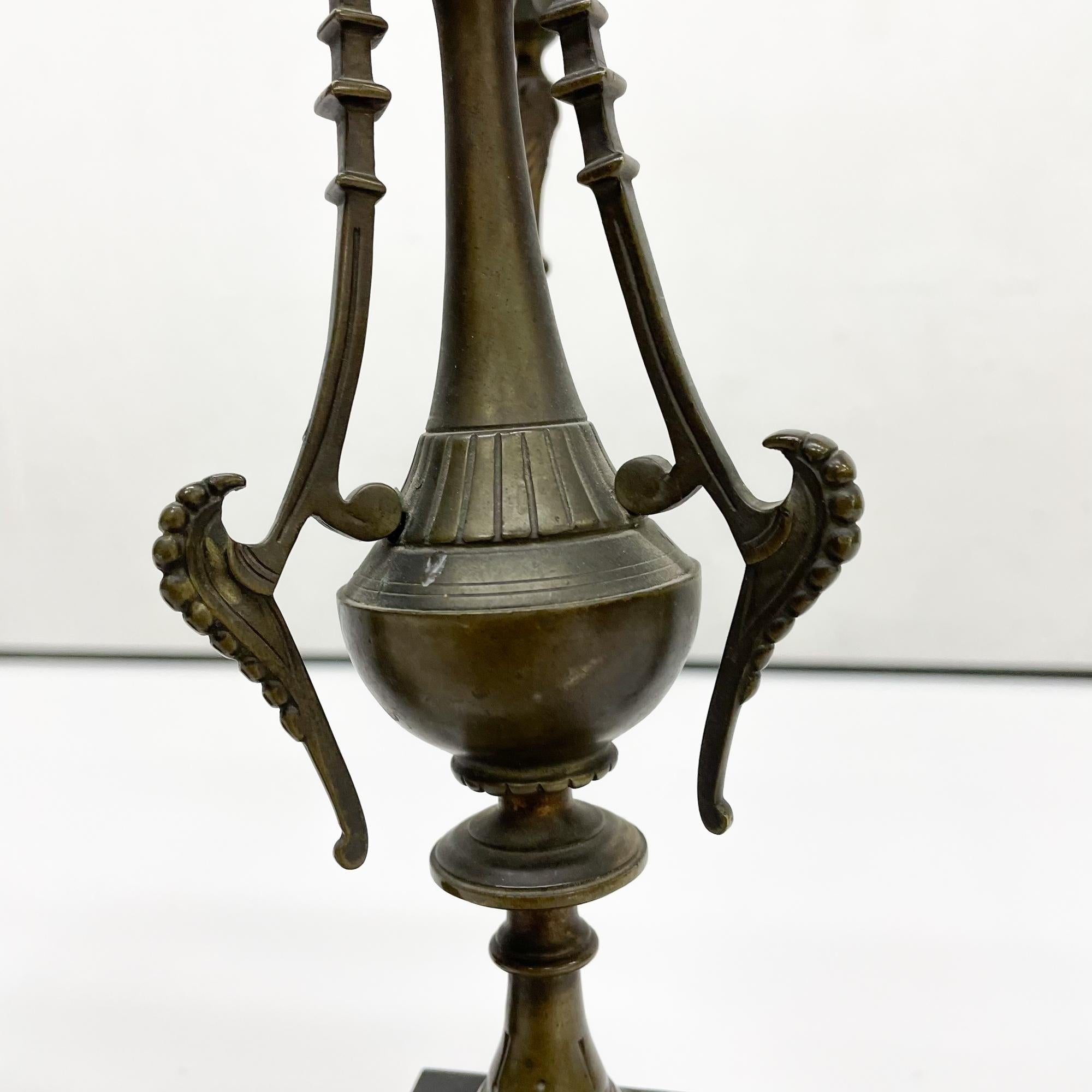 19th Century French Empire Pair Sophisticated Candelabra Bronze on Belgium Black Marble 1800s