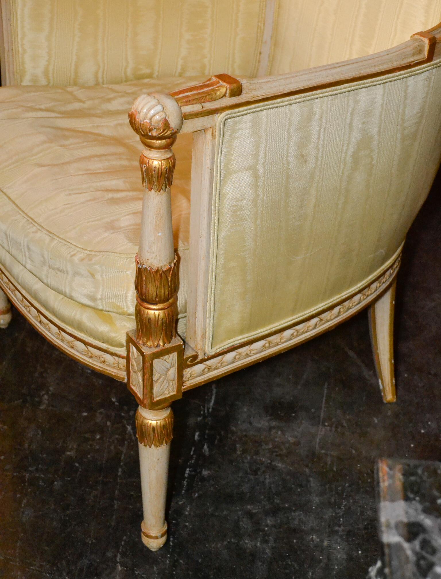 Mid-20th Century French Empire Parcel-Gilt Armchair