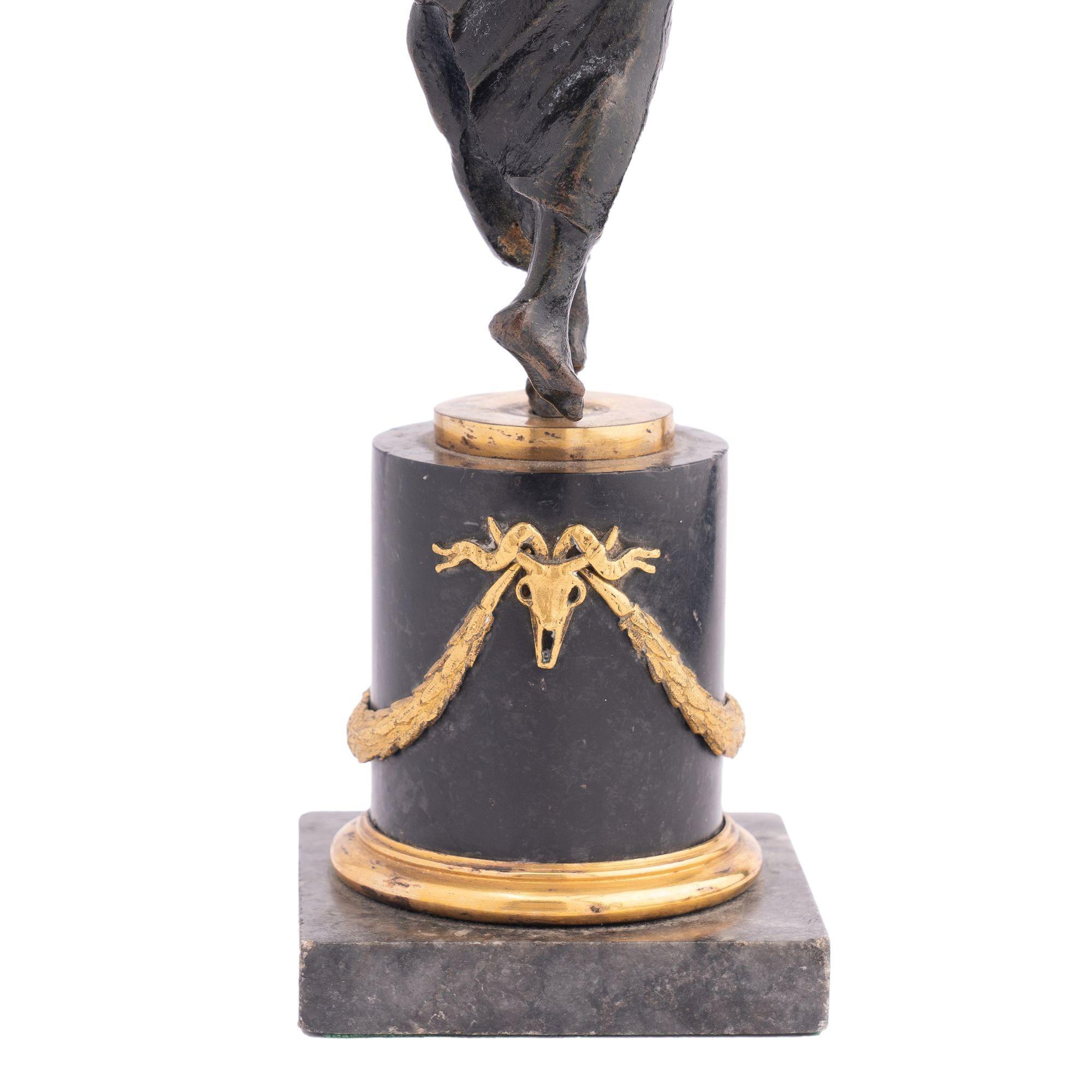 French Empire Parcel Gilt Bronze Figural Candlestick, 1800-1810 For Sale 10