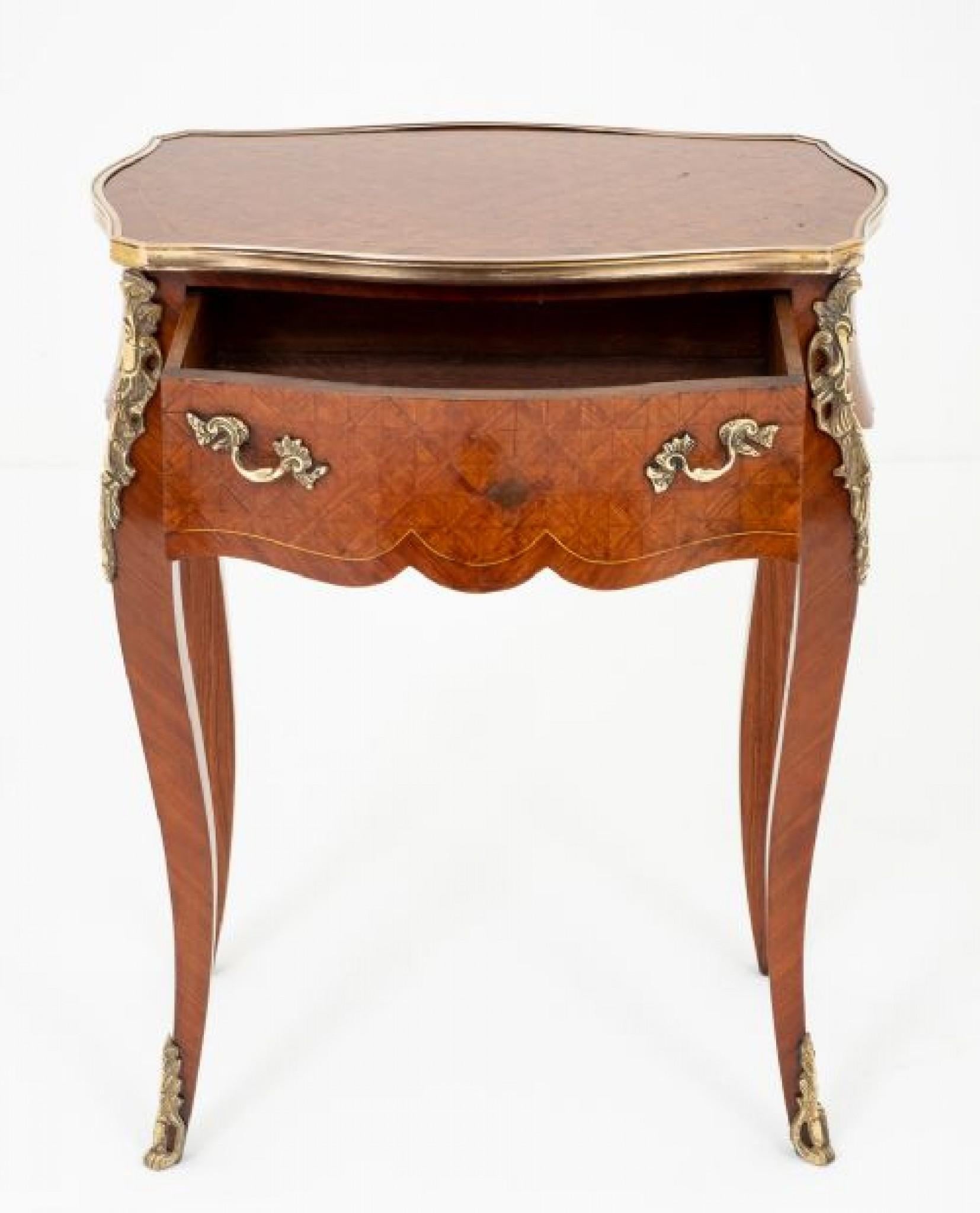 Early 20th Century French Empire Parquetry Side Table