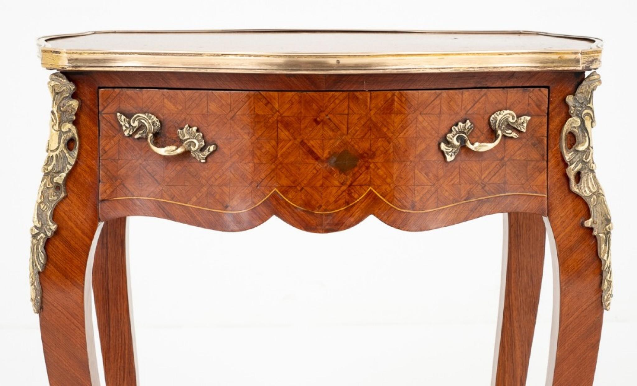 French Empire Parquetry Side Table 3