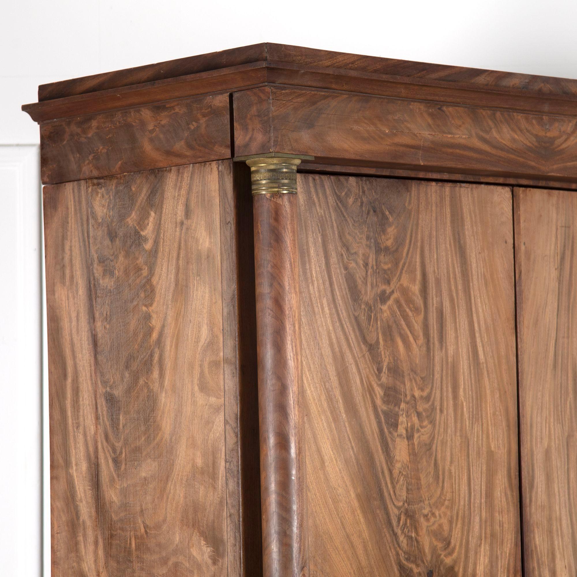 19th Century French Empire Period Walnut Armoire For Sale 6