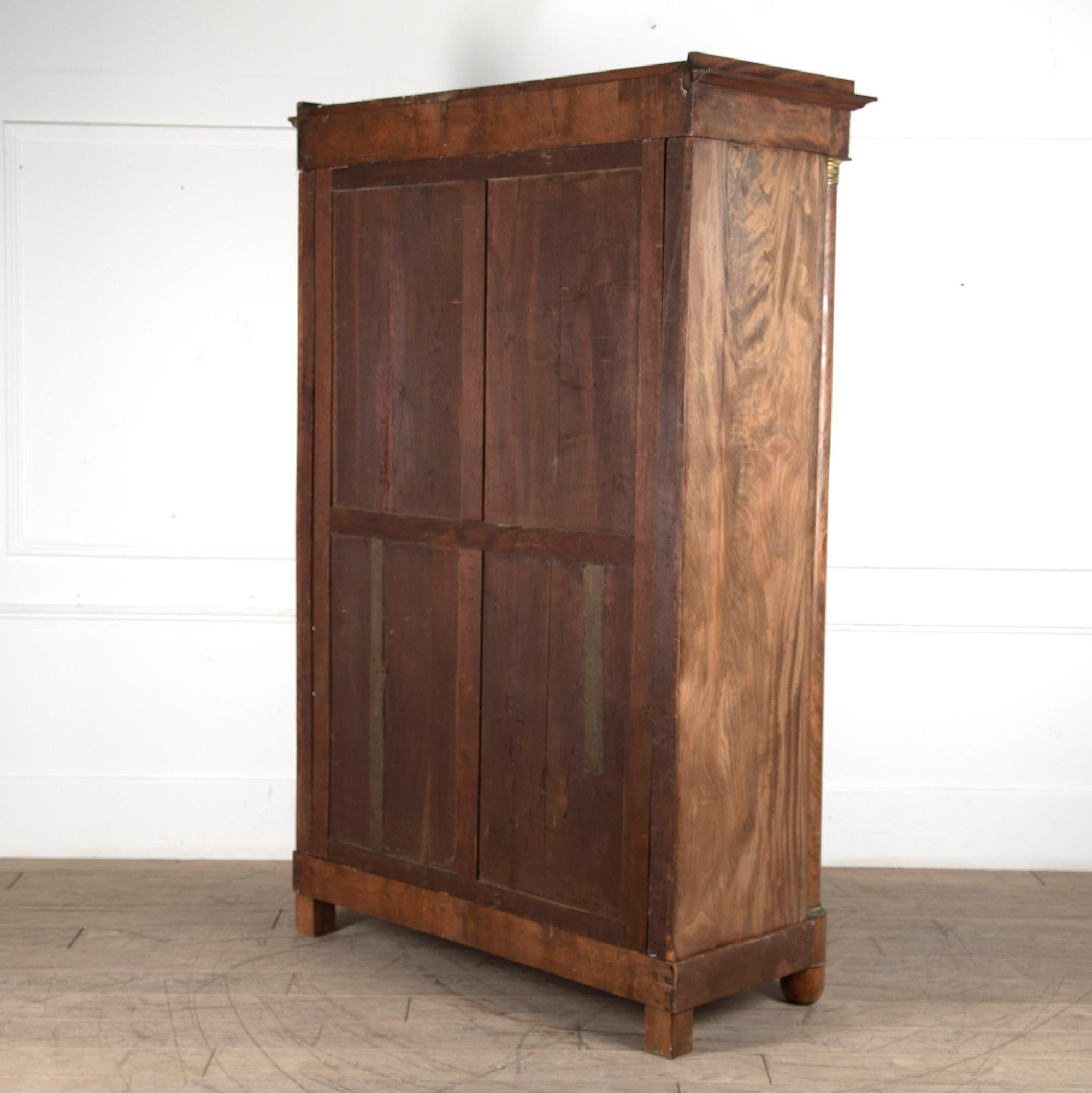 19th Century French Empire Period Walnut Armoire For Sale 7