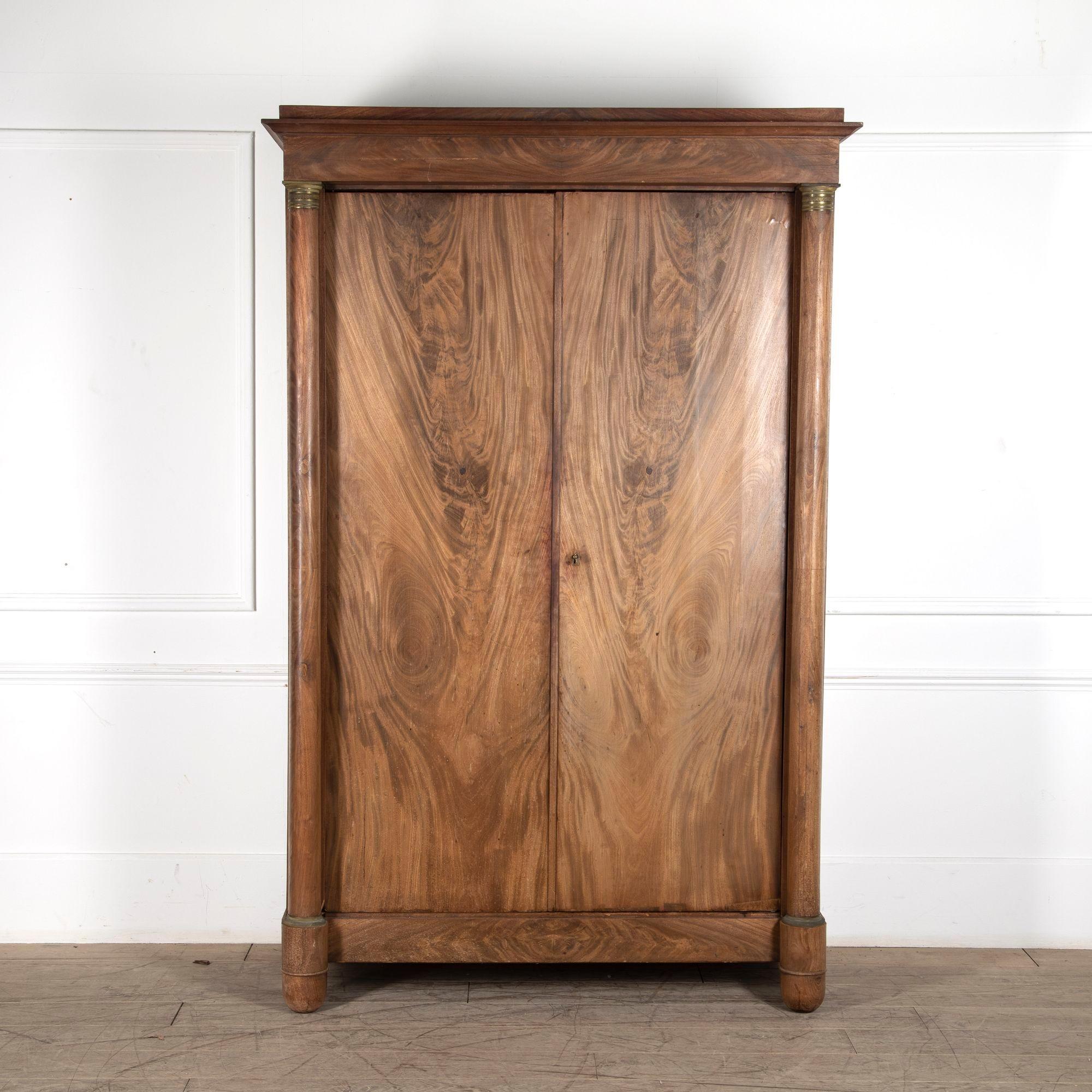 19th Century French Empire Period Walnut Armoire For Sale 4