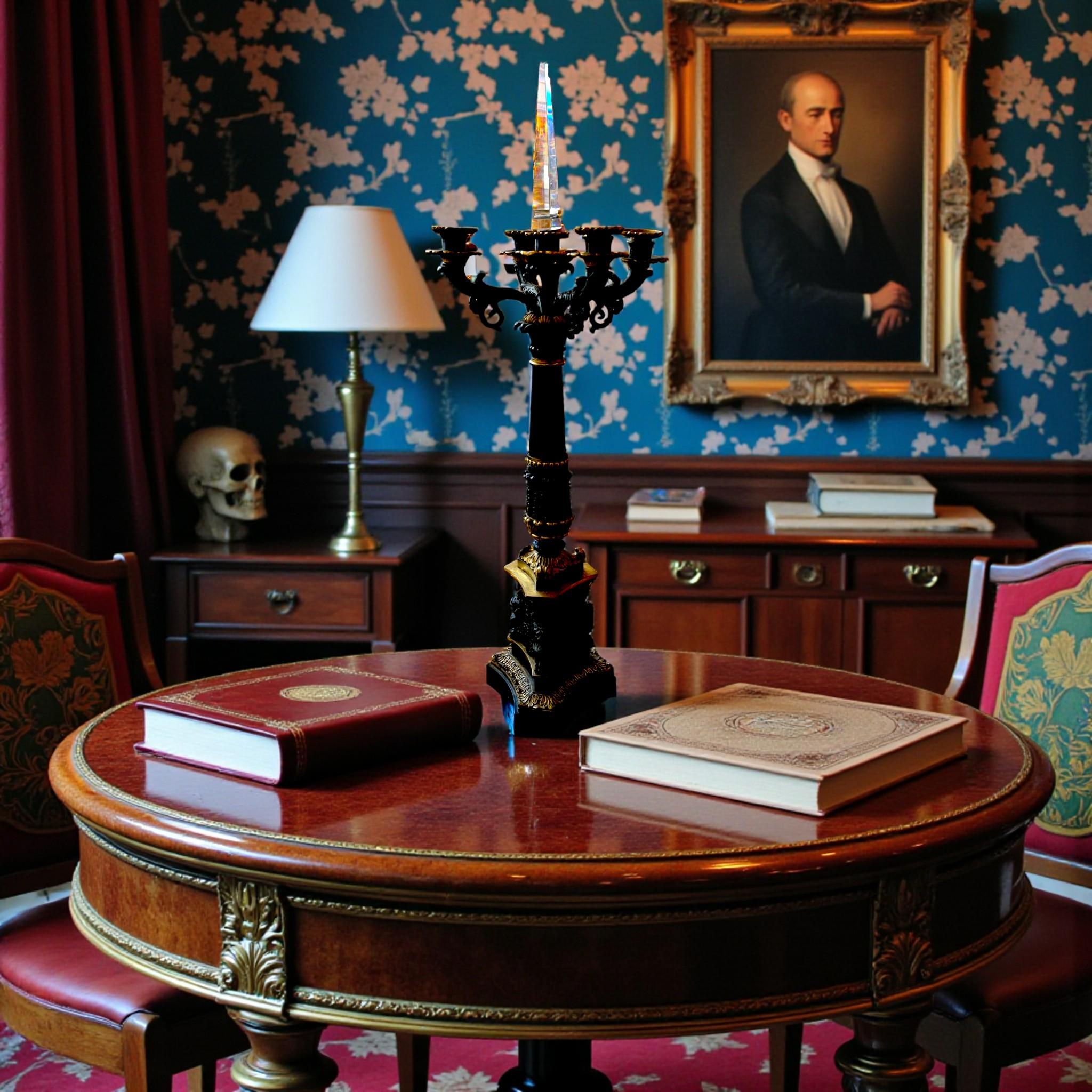 Stile impero Candelabro francese del periodo Impero in bronzo e dorato, XIX secolo in vendita