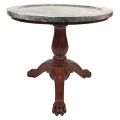 French Empire Period Center Table in Mahogany with Stone Top by Jacob