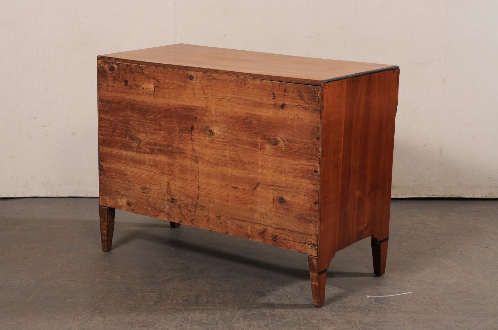 Legno Cassapanca francese d'epoca Impero con accenti neri in vendita