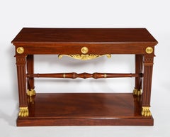 French Empire Period Dore Bronze Mounted Center Table/Library Table