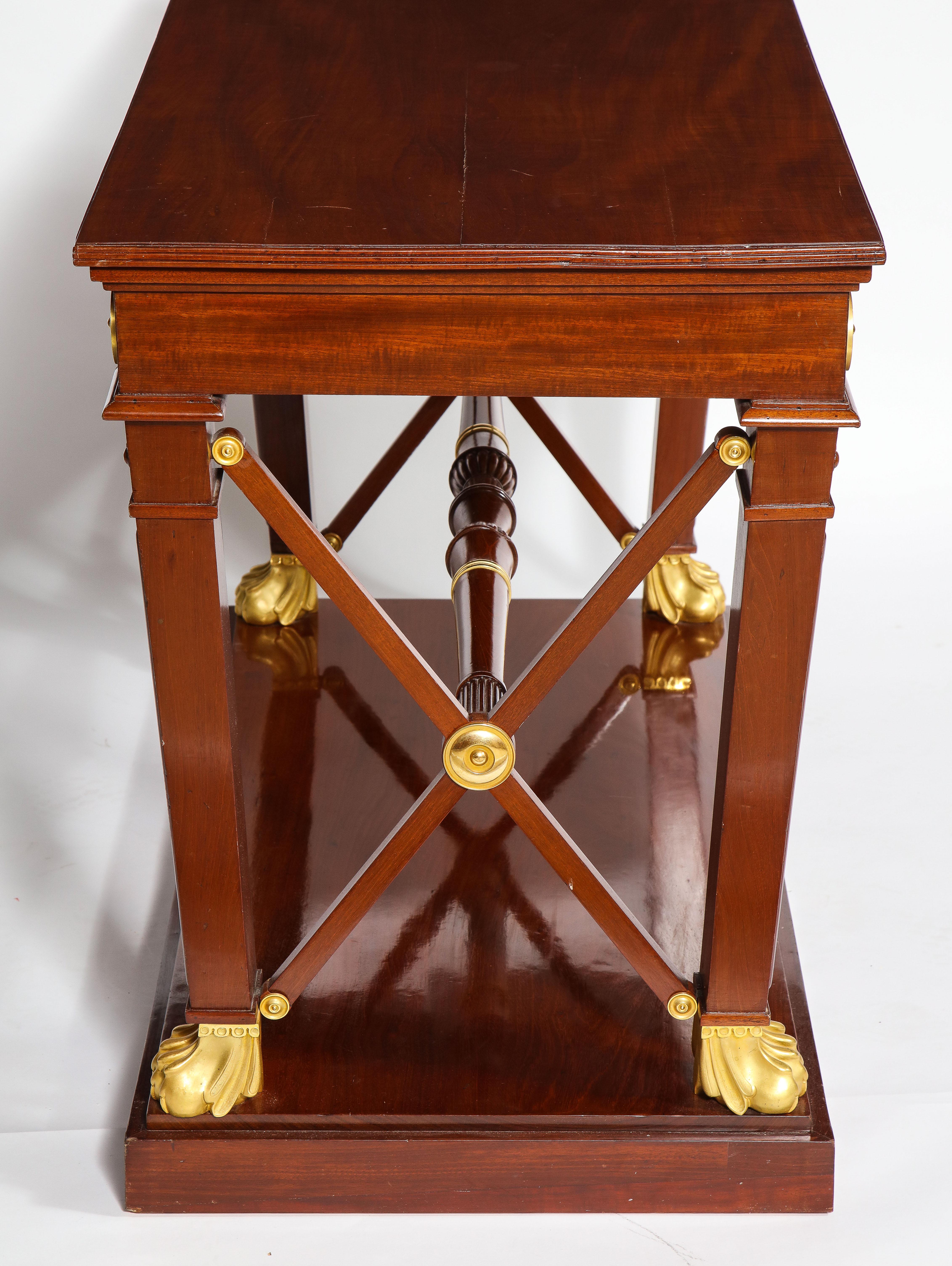 French Empire Period Dore Bronze Mounted Center Table/Library Table For Sale 3