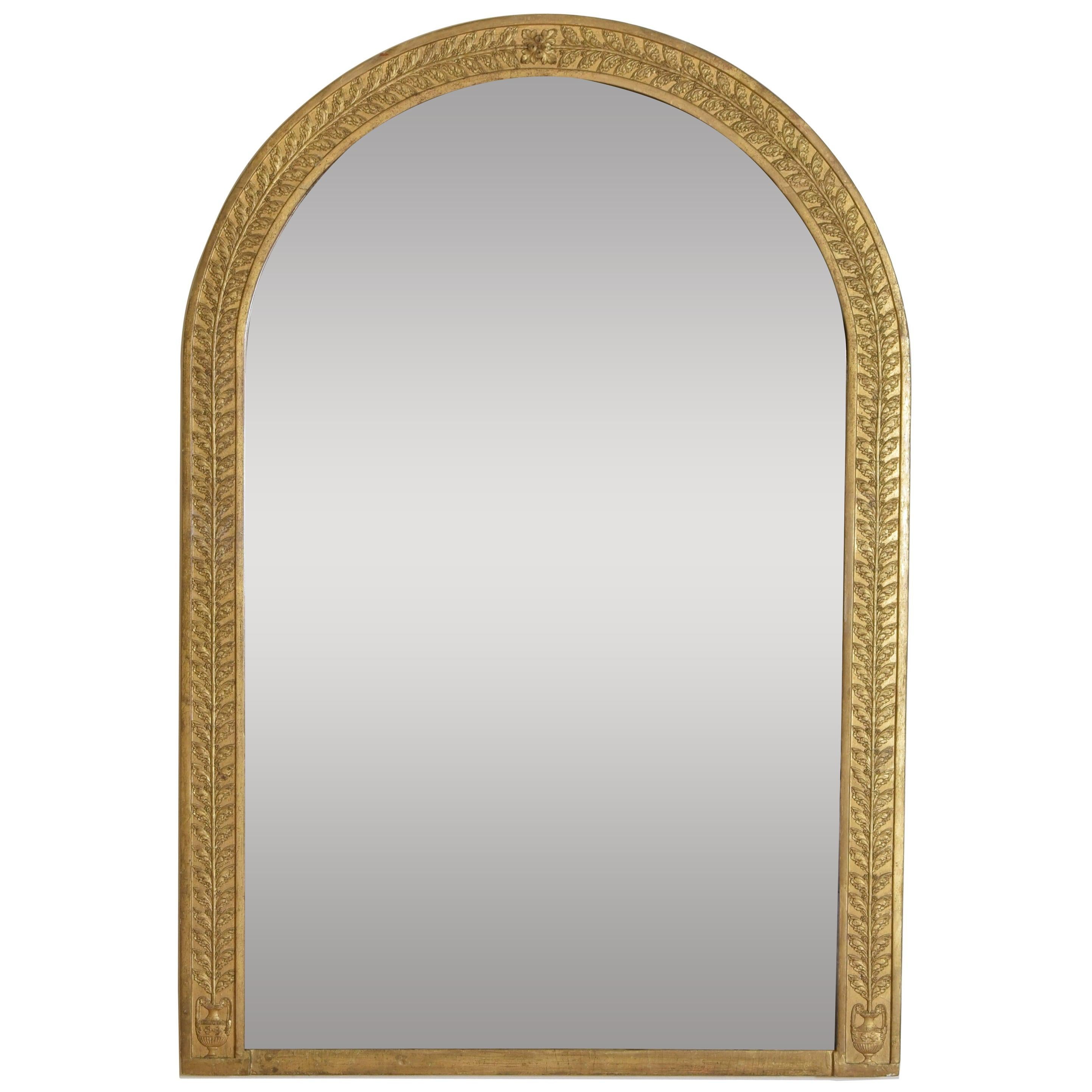 French Empire Period Giltwood and Gilt-Gesso Mirror, Early 19th Century