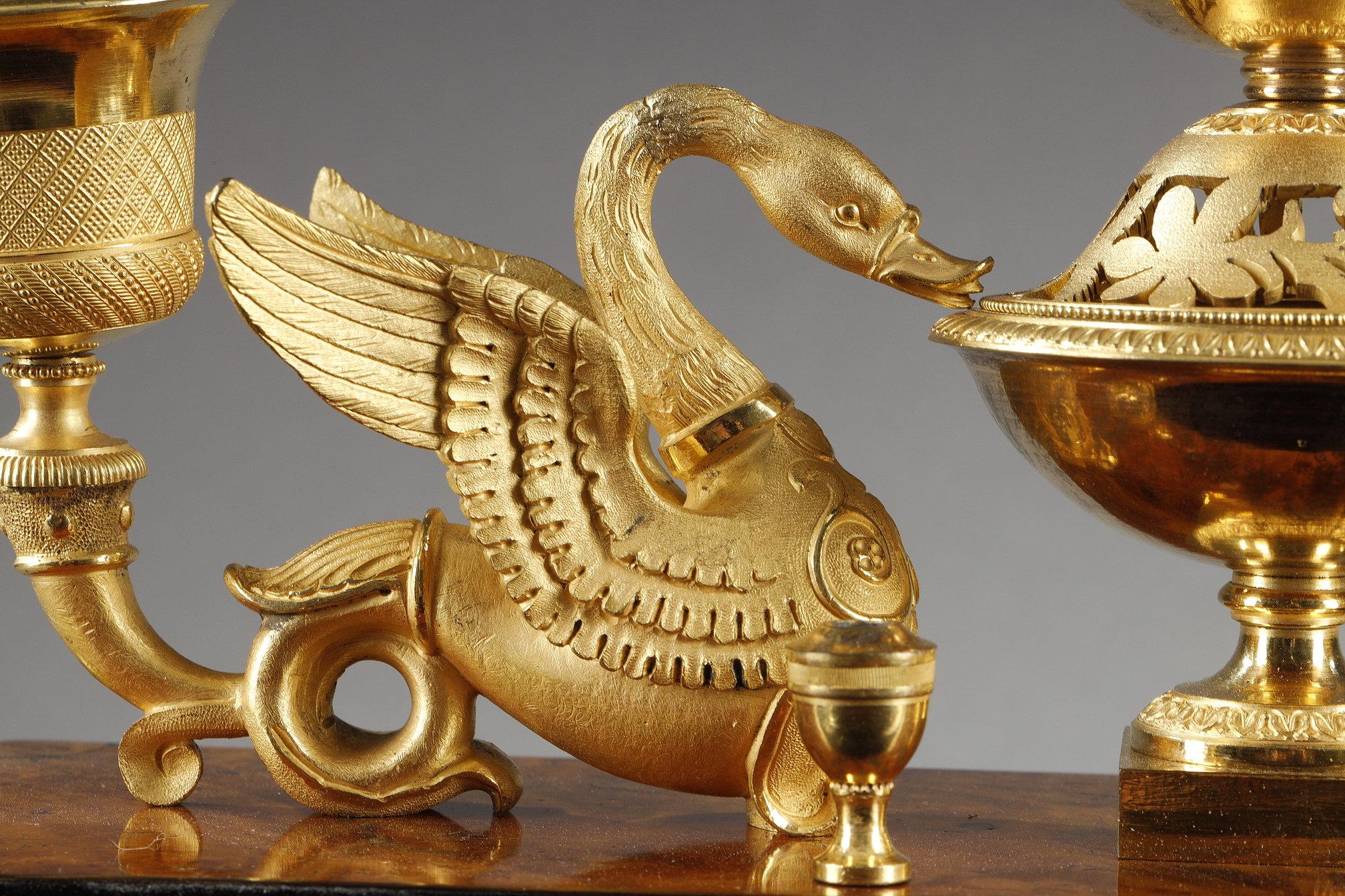 French Empire period Inkwell, identical to the one of Elisa Bonaparte For Sale 5