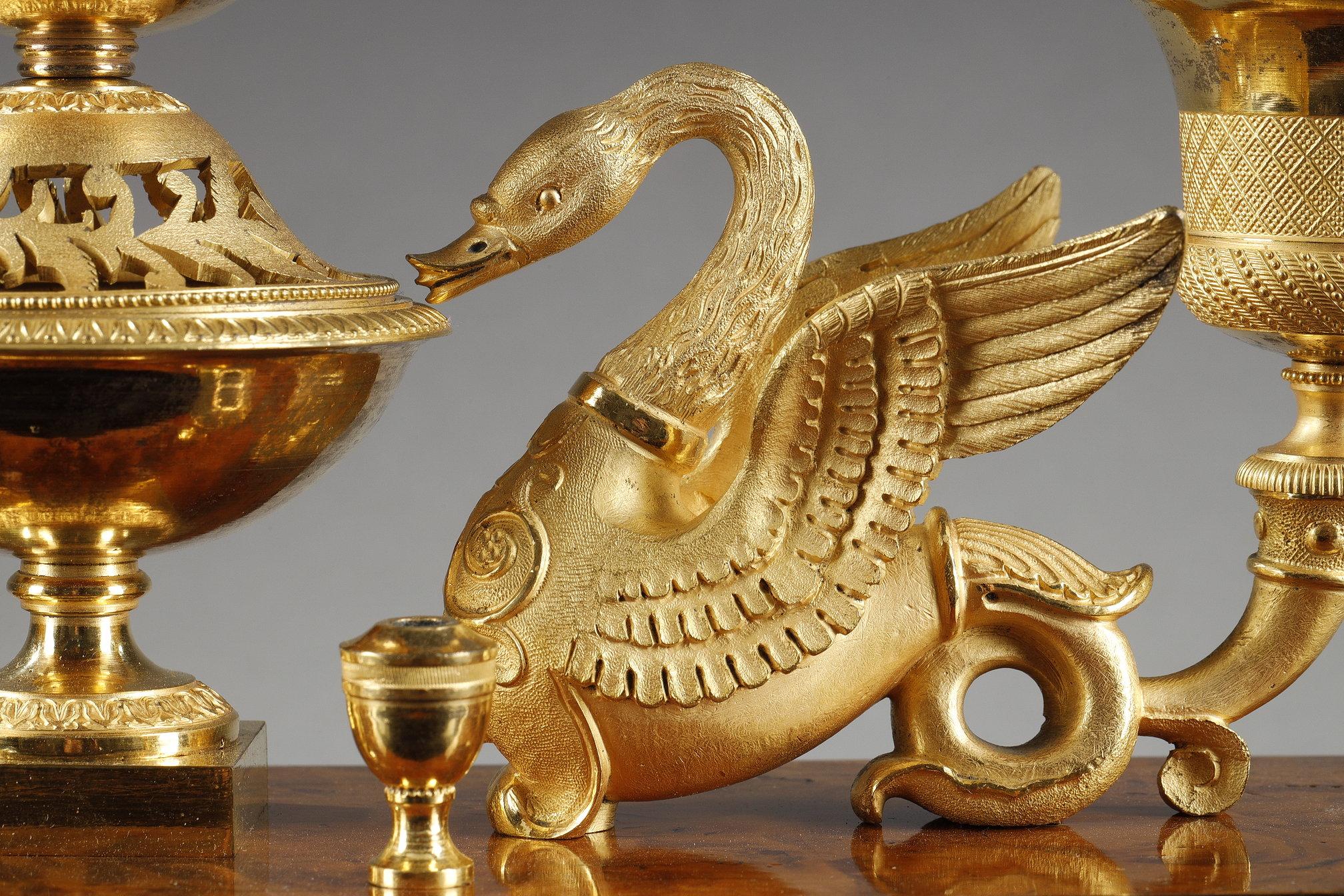 French Empire period Inkwell, identical to the one of Elisa Bonaparte For Sale 6