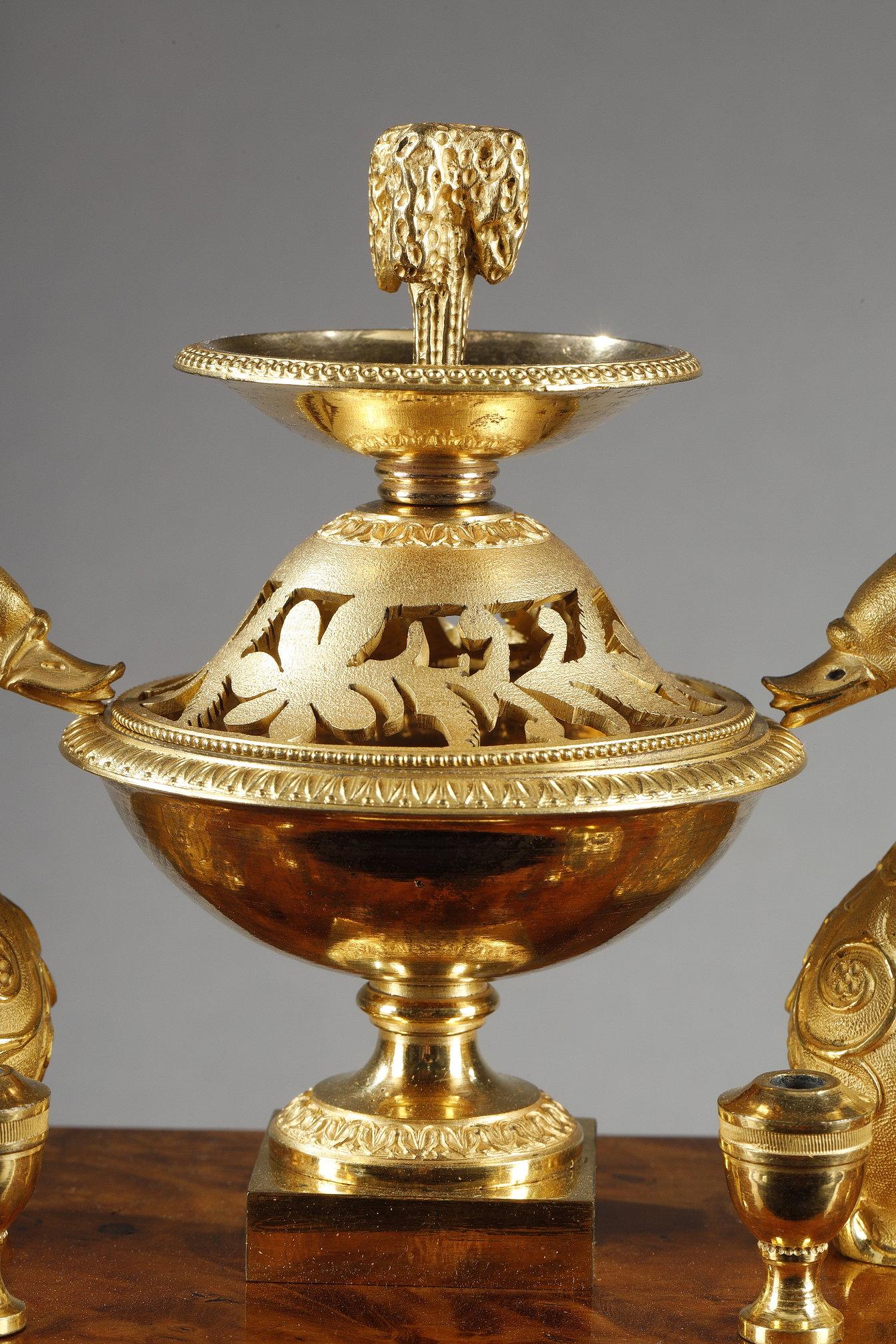 French Empire period Inkwell, identical to the one of Elisa Bonaparte For Sale 7
