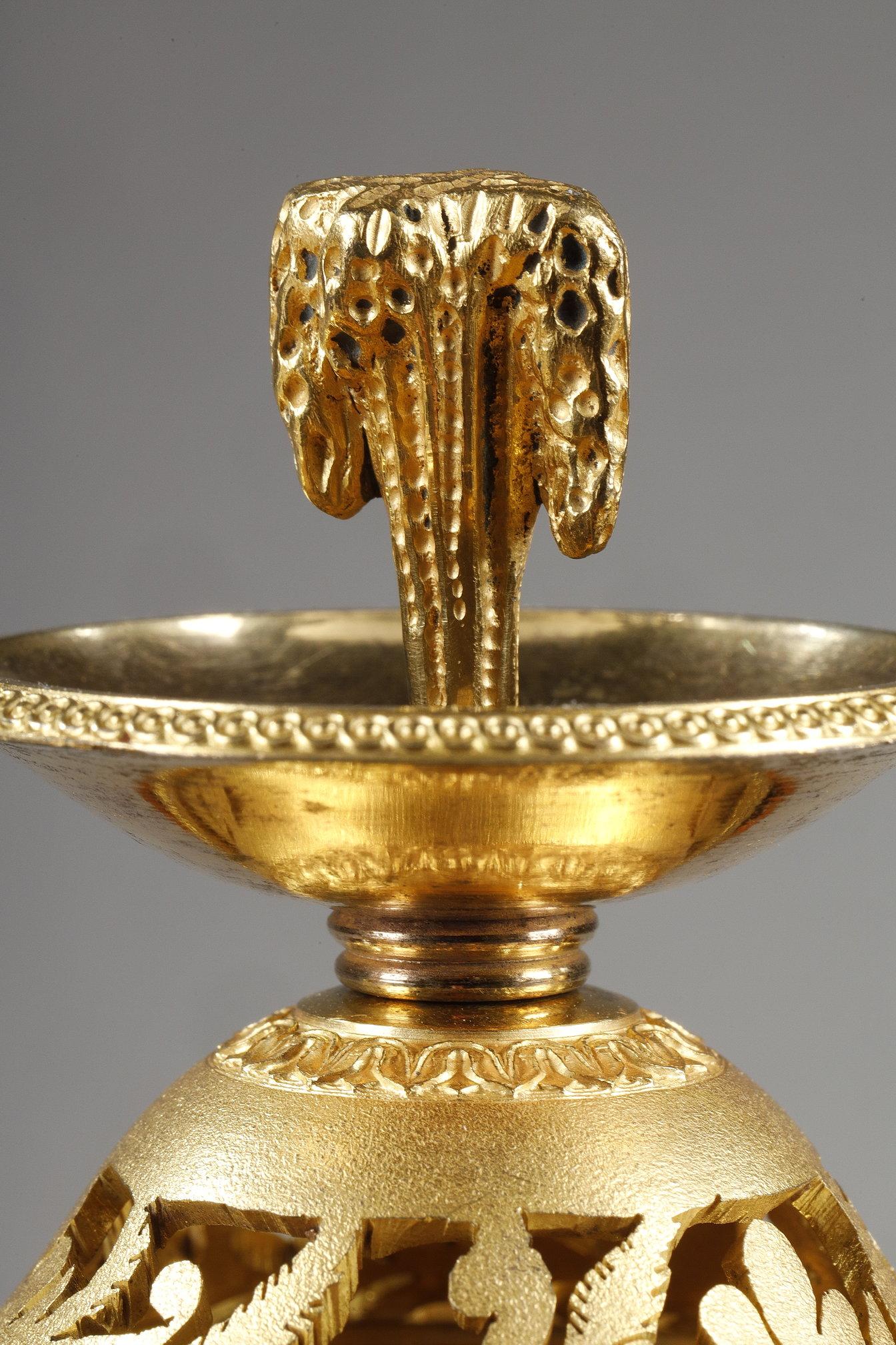 French Empire period Inkwell, identical to the one of Elisa Bonaparte For Sale 8