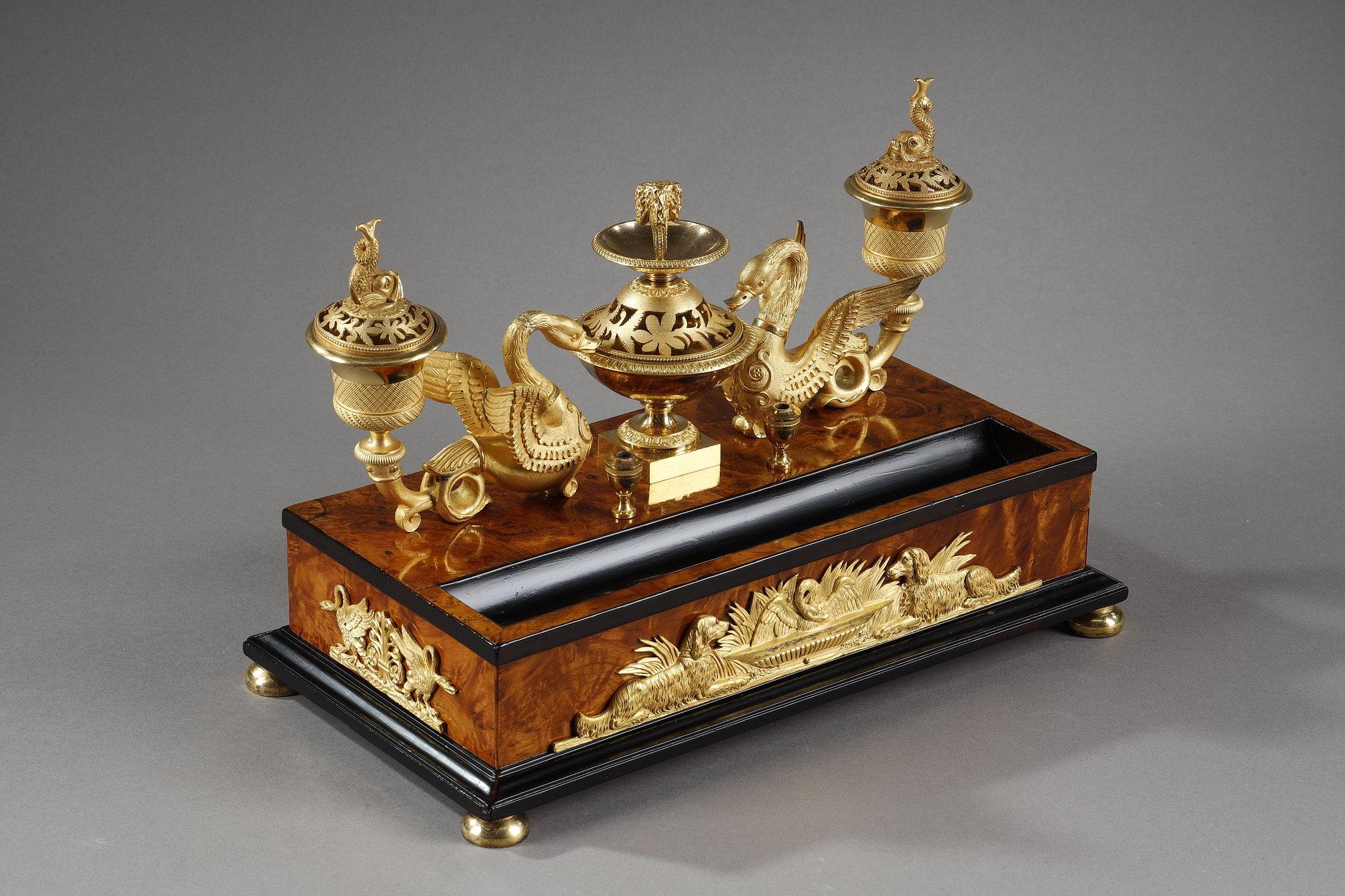 French Empire period Inkwell, identical to the one of Elisa Bonaparte For Sale 9